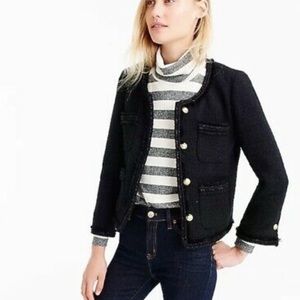 J Crew Black Tweed Jacket